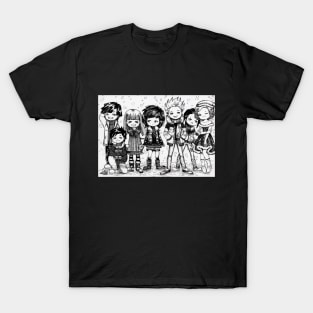 Drawing of a chibi groups T-Shirt